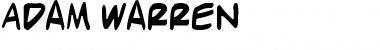 Download Adam Warren Font Download Adam Warren Font