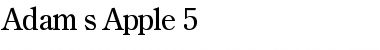 Adam's Apple 5 Regular Font