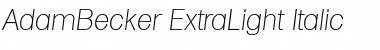 Download AdamBecker-ExtraLight Font Download AdamBecker-ExtraLight Font