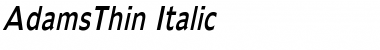AdamsThin Italic Font