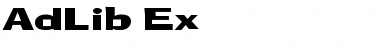 Download AdLib Ex Font Download AdLib Ex Font