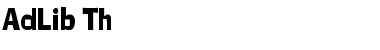 Download AdLib Th Font Download AdLib Th Font