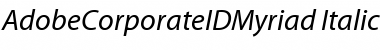 AdobeCorporateIDMyriad RomanItalic Font