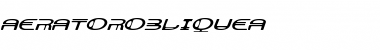 Download AeratorObliqueA Font Download AeratorObliqueA Font