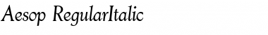 Aesop RegularItalic Font