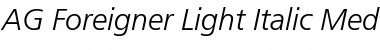 Download AG Foreigner Light-Italic Font Download AG Foreigner Light-Italic Font