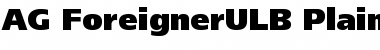 Download AG ForeignerULB-Plain Font Download AG ForeignerULB-Plain Font