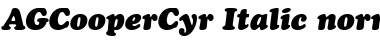Download AGCooperCyr-Italic Font Download AGCooperCyr-Italic Font
