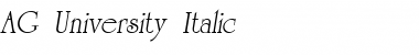 Download AG_University Font Download AG_University Font