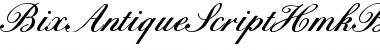 Download BixAntiqueScriptHmkBold Font Download BixAntiqueScriptHmkBold Font