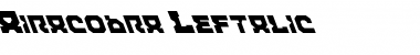 Download Airacobra Leftalic Font Download Airacobra Leftalic Font