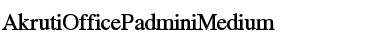 Download AkrutiOfficePadminiMedium Font Download AkrutiOfficePadminiMedium Font