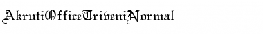AkrutiOfficeTriveni Normal Font