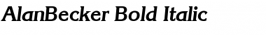 AlanBecker Bold Italic Font