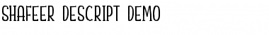 Download Shafeer Descript Demo Font Download Shafeer Descript Demo Font
