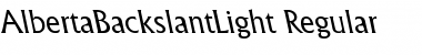 Download AlbertaBackslantLight Font Download AlbertaBackslantLight Font