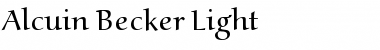 Download Alcuin Becker Light Font Download Alcuin Becker Light Font