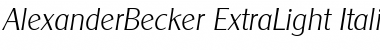 Download AlexanderBecker-ExtraLight Font Download AlexanderBecker-ExtraLight Font
