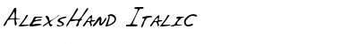 AlexsHand Italic Font