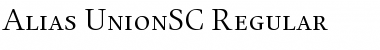 Download Alias UnionSC Regular Font Download Alias UnionSC Regular Font