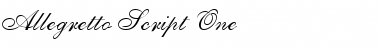 Download Allegretto Script One Font Download Allegretto Script One Font
