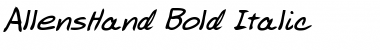Download AllensHand Font Download AllensHand Font