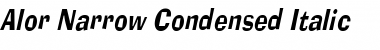 Alor Narrow Condensed Italic Font