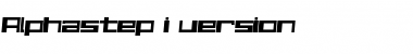 Download Alphastep i version Font Download Alphastep i version Font