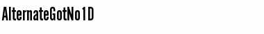 Download AlternateGotNo1D Font Download AlternateGotNo1D Font