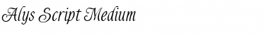 Download Alys Script Medium Font Download Alys Script Medium Font