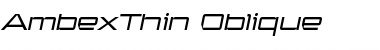 Download AmbexThin Oblique Font Download AmbexThin Oblique Font