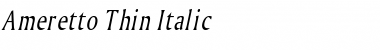 Ameretto Thin Italic Font