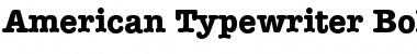 American Typewriter Bold Font