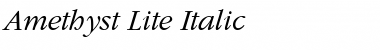 Download Amethyst Lite Italic Font Download Amethyst Lite Italic Font