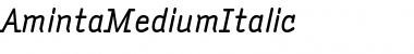 Download AmintaMediumItalic Font Download AmintaMediumItalic Font