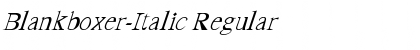 Download Blankboxer-Italic Font Download Blankboxer-Italic Font