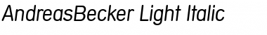 Download AndreasBecker-Light Font Download AndreasBecker-Light Font