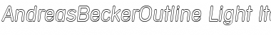 Download AndreasBeckerOutline-Light Font Download AndreasBeckerOutline-Light Font
