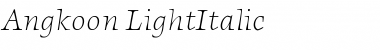 Download Angkoon-LightItalic Font Download Angkoon-LightItalic Font