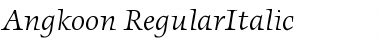 Download Angkoon-RegularItalic Font Download Angkoon-RegularItalic Font