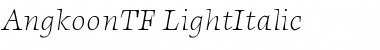 Download AngkoonTF-LightItalic Font Download AngkoonTF-LightItalic Font