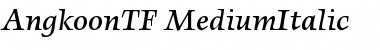 Download AngkoonTF-MediumItalic Font Download AngkoonTF-MediumItalic Font