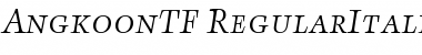 Download AngkoonTF-RegularItalicSC Font Download AngkoonTF-RegularItalicSC Font