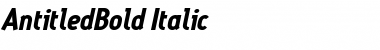 Download AntitledBold Italic Font Download AntitledBold Italic Font