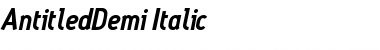 Download AntitledDemi Italic Font Download AntitledDemi Italic Font