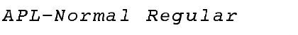 Download APL-Normal Font Download APL-Normal Font