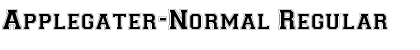 Download Applegater-Normal Font Download Applegater-Normal Font