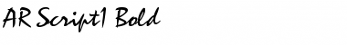 Download AR Script1 Bold Font Download AR Script1 Bold Font