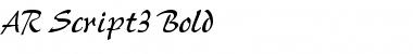 Download AR Script3 Bold Font Download AR Script3 Bold Font