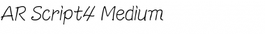 Download AR Script4 Medium Font Download AR Script4 Medium Font